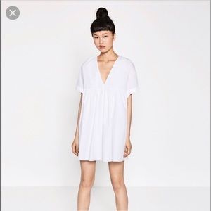 White babydoll romper dress from Zara